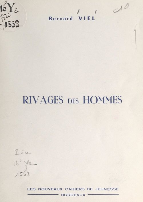 Couverture ebook de Rivages des hommes, de Bernard Viel