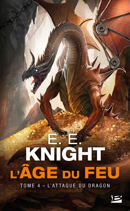 ebook cover of L'Âge du feu, T4 : L'Attaque du dragon, by E. e. Knight