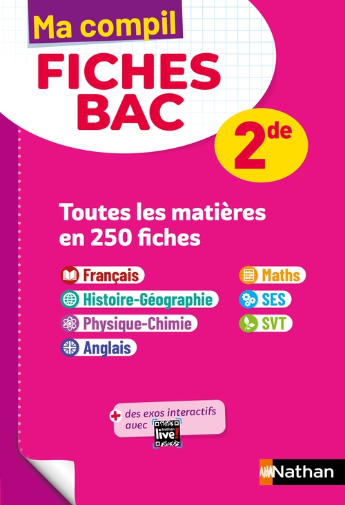 ebook cover of Ma Compil Fiches BAC 2de, by Marie Aillet, Anne Cassou-Noguès, Emilie Dhérin, Séléna Hébert, Elsa Jollès, Evelyne Pons-Soumah