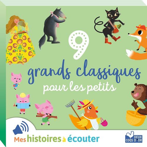 audiobook cover of 9 grands classiques pour les petits, by Aurélie Desfour, Christel Desmoinaux, Sophie Koechlin