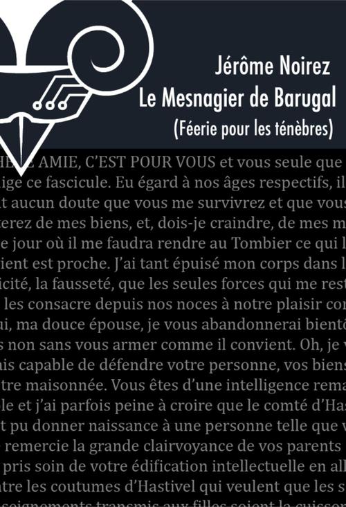 Couverture ebook de Le Mesnagier de Barugal - Féérie pour les Ténèbres 8, de Jérôme Noirez