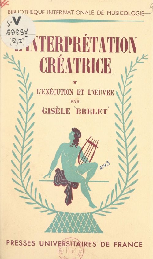 ebook cover of L'interprétation créatrice (1), by Gisele Brelet