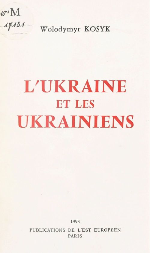 ebook cover of L'Ukraine et les Ukrainiens, by Wolodymyr Kosyk