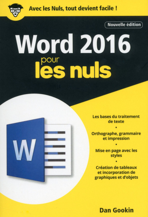 ebook cover of Word 2016 2e édition Poche Pour les Nuls, by Dan Gookin, Anne Leboterf