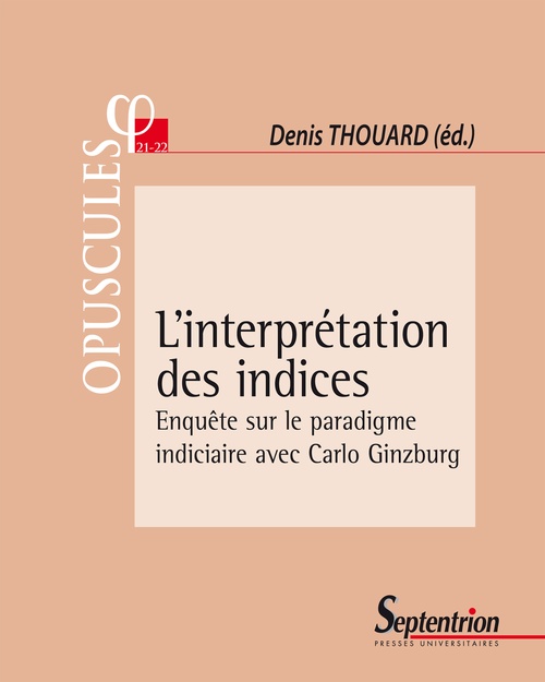 Couverture ebook de L´interprétation des indices, de Denis Thouard