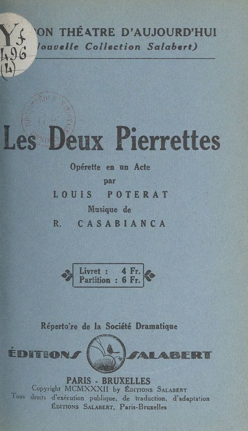 Couverture ebook de Les deux Pierrettes, de Louis Poterat