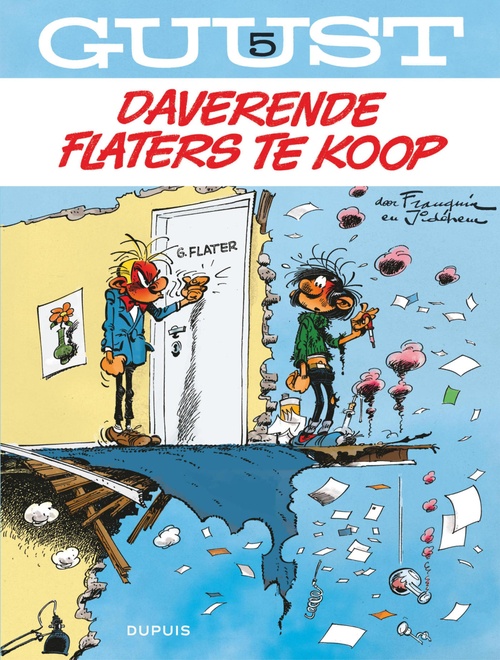 Couverture ebook de Daverende flaters te koop, de Franquin