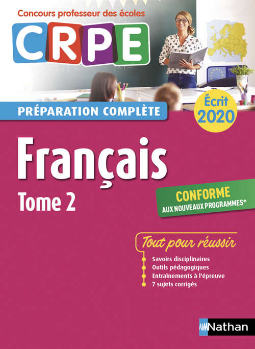 Couverture ebook de Français - Tome 2 - Ecrit 2020 - Préparation complète - CRPE, de Collectif