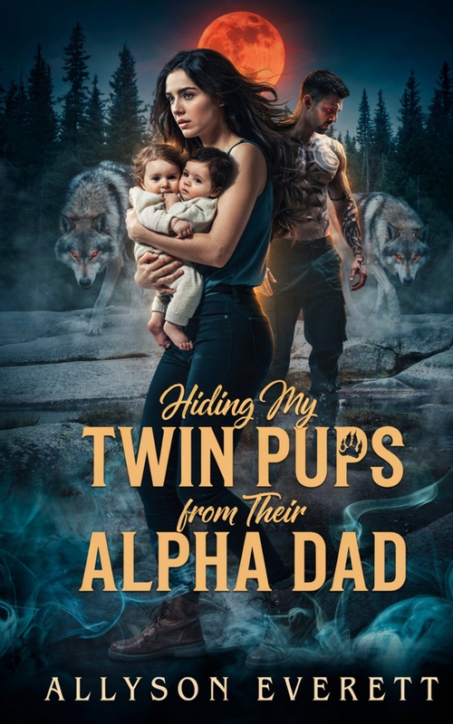 Couverture ebook de Hiding My Twin Pups from Their Alpha Dad, de Allyson Everett