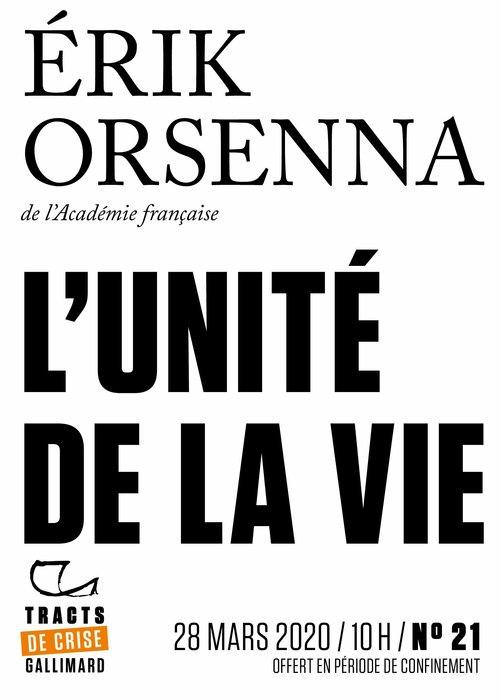 Couverture ebook de Tracts de Crise (N°21) - L´Unité de la vie, de Erik Orsenna
