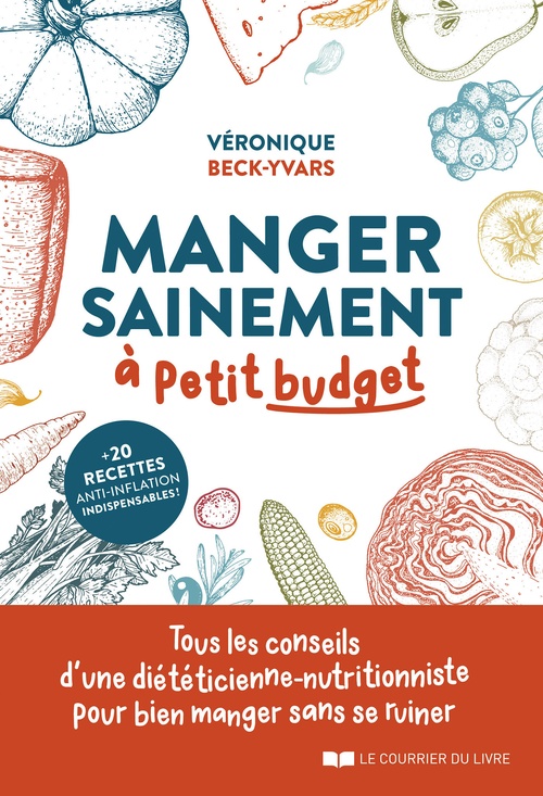Couverture ebook de Manger sainement à petit budget, de Véronique Beck-Yvars