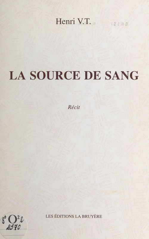 Couverture ebook de La source de sang, de Henri Van Trong