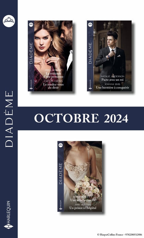 Couverture ebook de Pack mensuel Diadème - 6 romans (Octobre 2024), de Collectif