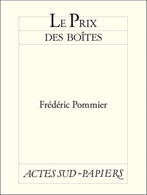 ebook cover of Le Prix des boîtes, by Frédéric Pommier