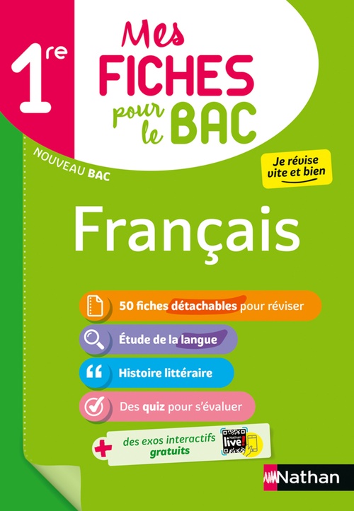ebook cover of Français 1re - Mes fiches pour le BAC Première - BAC 2025 - EPUB, by Anne Cassou-Noguès, Séléna Hébert, Elsa Jollès
