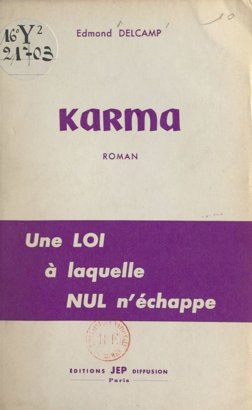 ebook cover of Karma, by Edmond Delcamp