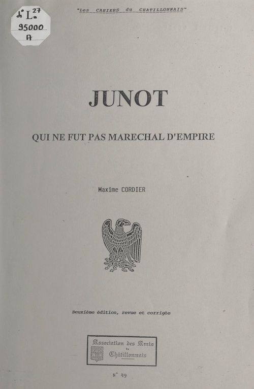 ebook cover of Junot, by Maxime Cordier