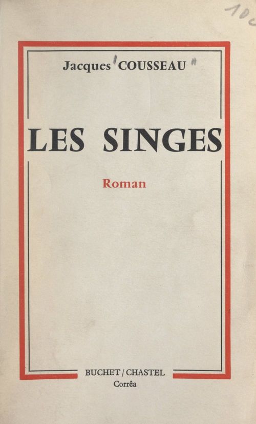 Couverture ebook de Les singes, de Jacques Cousseau