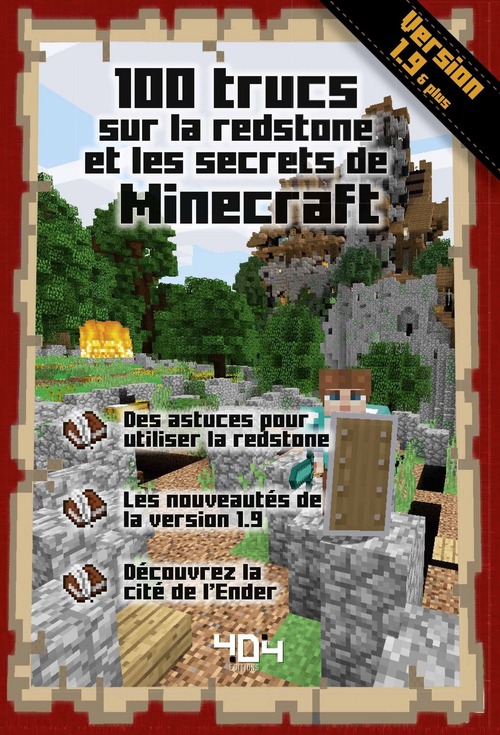 Couverture ebook de 100 trucs sur la redstone et les secrets de Minecraft, de Stéphane Pilet