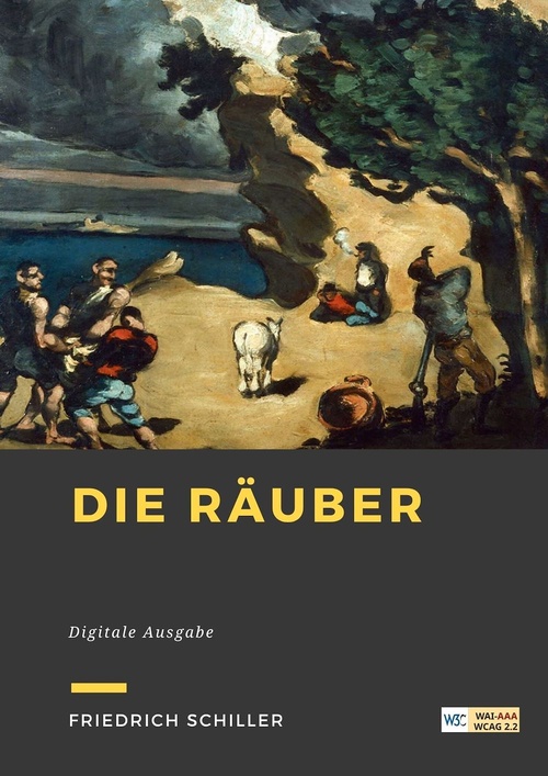 ebook cover of Die Räuber, by Friedrich Schiller