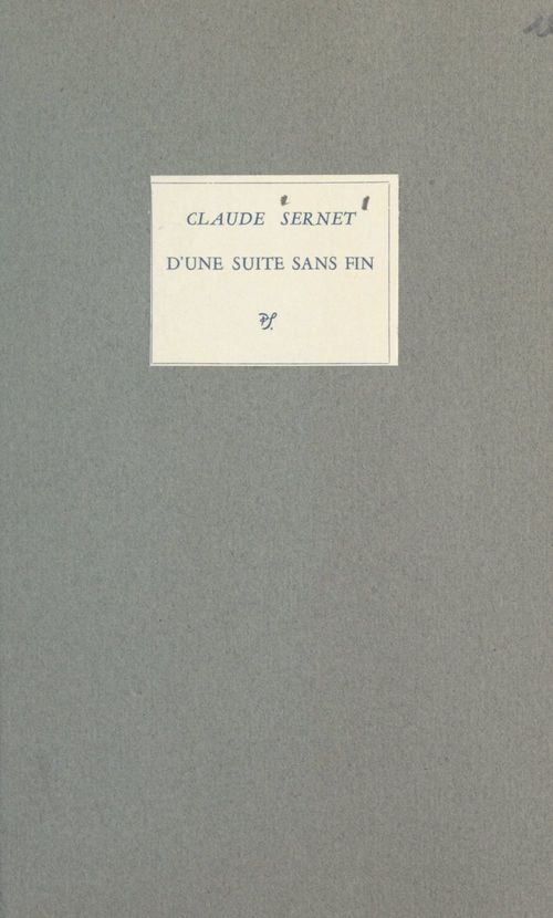 ebook cover of D'une suite sans fin, by Claude Sernet