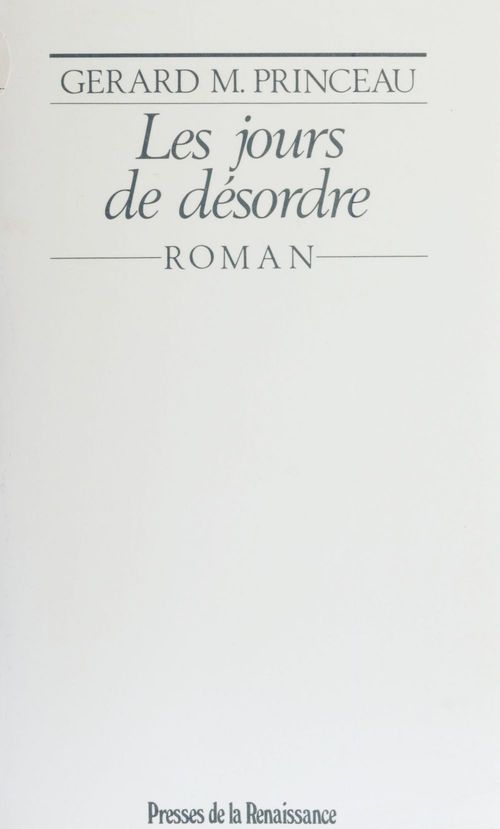 ebook cover of Les Jours de désordre, by Princeau