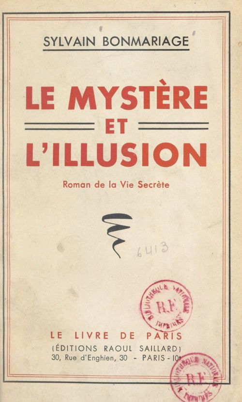 Couverture ebook de Le mystère et l'illusion, de Sylvain Bonmariage