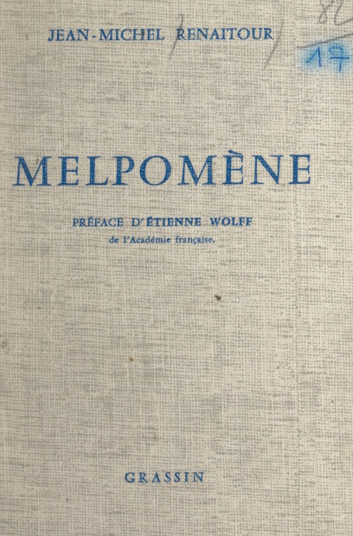 ebook cover of Melpomène, by Jean-Michel Renaitour