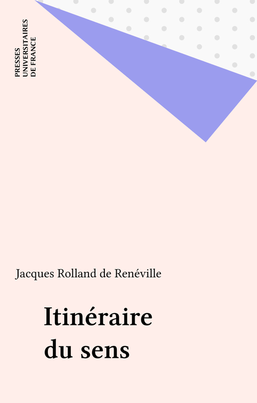 Couverture ebook de Itinéraire du sens, de