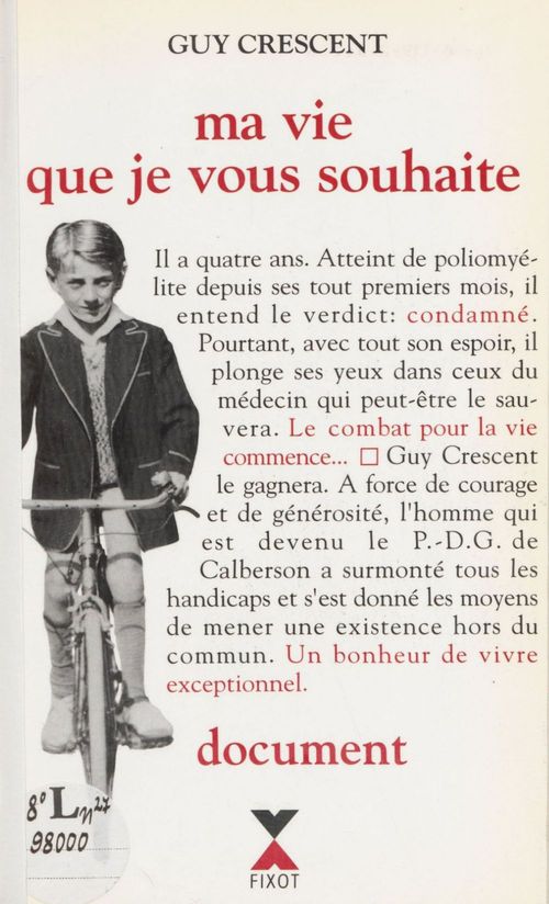Couverture ebook de Ma vie que je vous souhaite, de Cerscent Guy