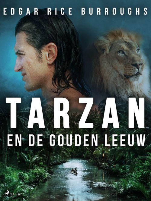 ebook cover of Tarzan en de gouden leeuw, by Edgar Rice Burroughs