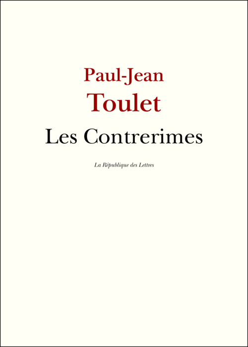ebook cover of Les Contrerimes, by Paul-Jean Toulet