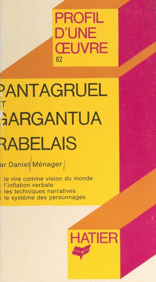 Couverture ebook de Pantagruel et Gargantua, Rabelais, de Daniel Ménager