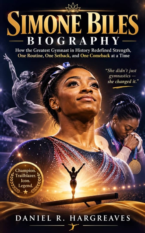 Couverture ebook de SIMONE BILES BIOGRAPHY, de Daniel R. Hargreaves