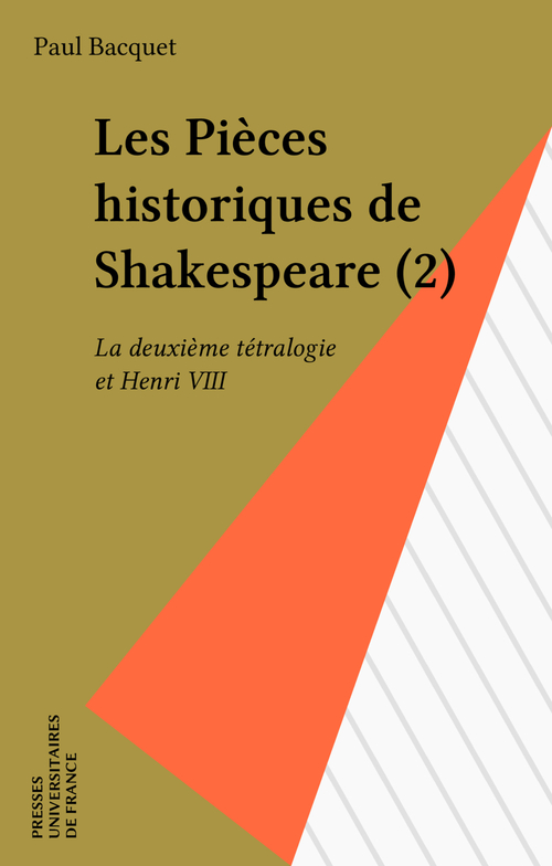 ebook cover of Les Pièces historiques de Shakespeare (2), by