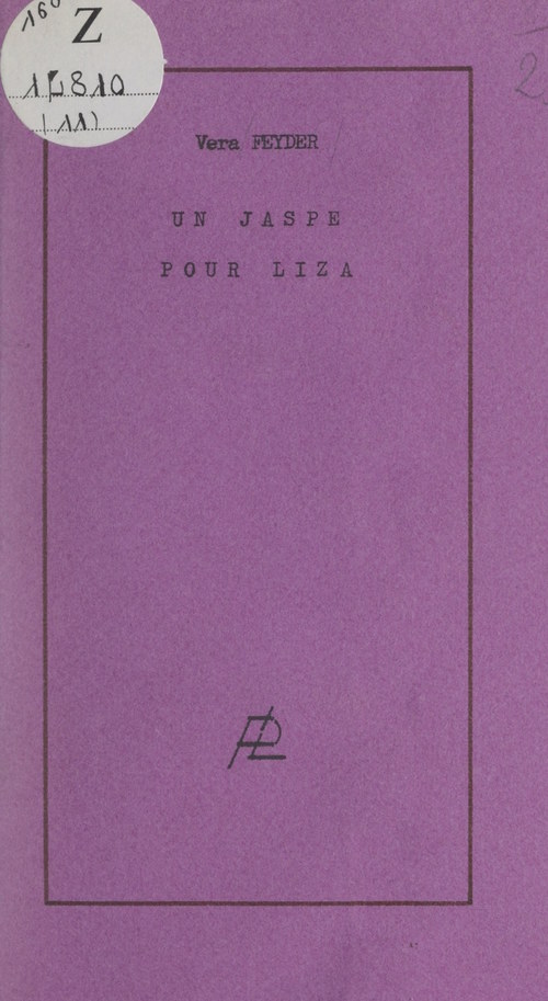 Couverture ebook de Un jaspe pour Liza, de Vera Feyder