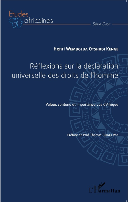 Couverture ebook de Réflexions sur la déclaration universelle des droits de l'homme, de Henri Wembolua Otshudi Kenge
