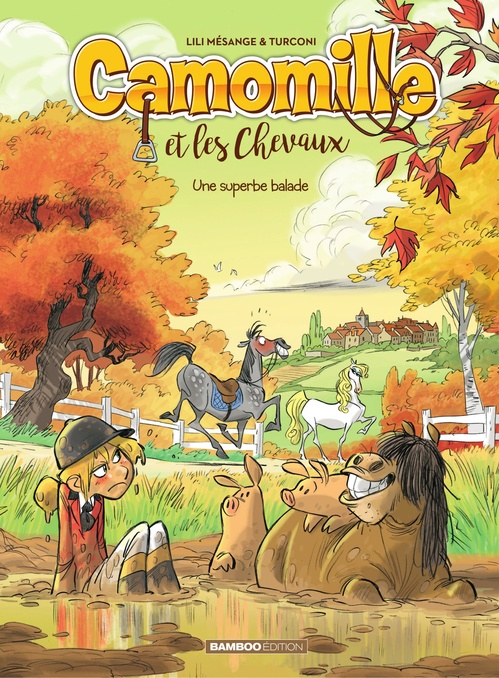Couverture ebook de Camomille et les chevaux - Tome 5, de Lili Mésange, Stefano Turconi