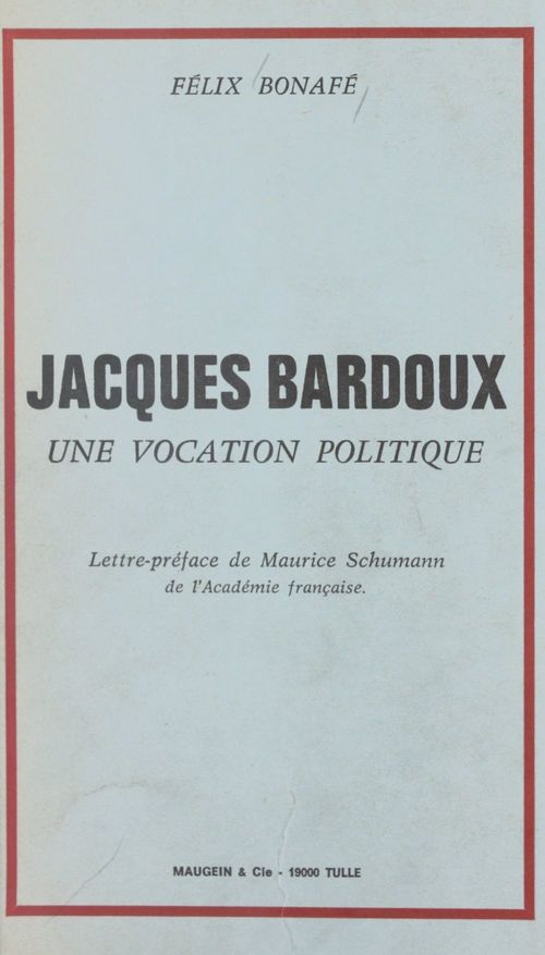 Couverture ebook de Jacques Bardoux, de Felix Bonafe