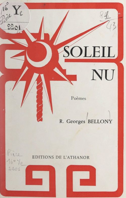 Couverture ebook de Soleil nu, de R. Georges Bellony