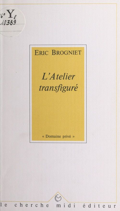 ebook cover of L'atelier transfiguré, by Eric Brogniet
