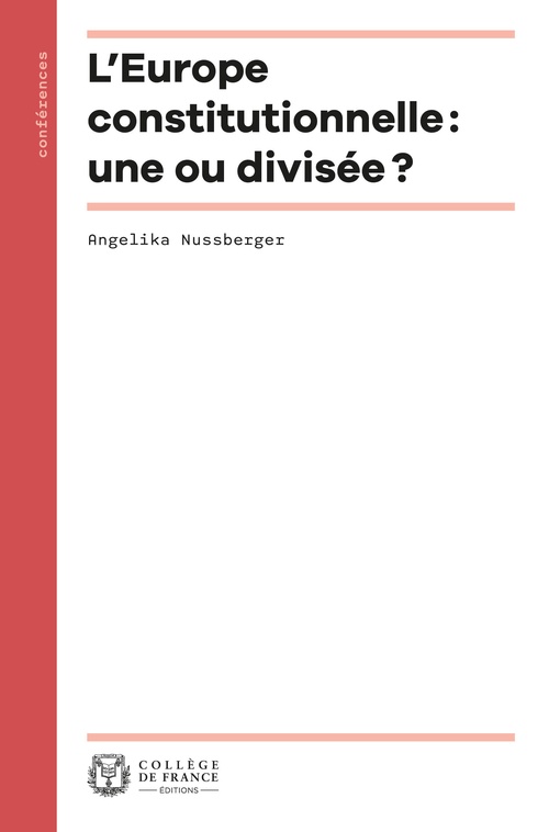 Couverture ebook de L´Europe constitutionnelle : une ou divisée ?, de Angelika Nussberger