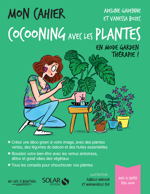 Couverture ebook de Mon cahier Cocooning avec les plantes, de Vanessa Bozec, Adeline Gadenne