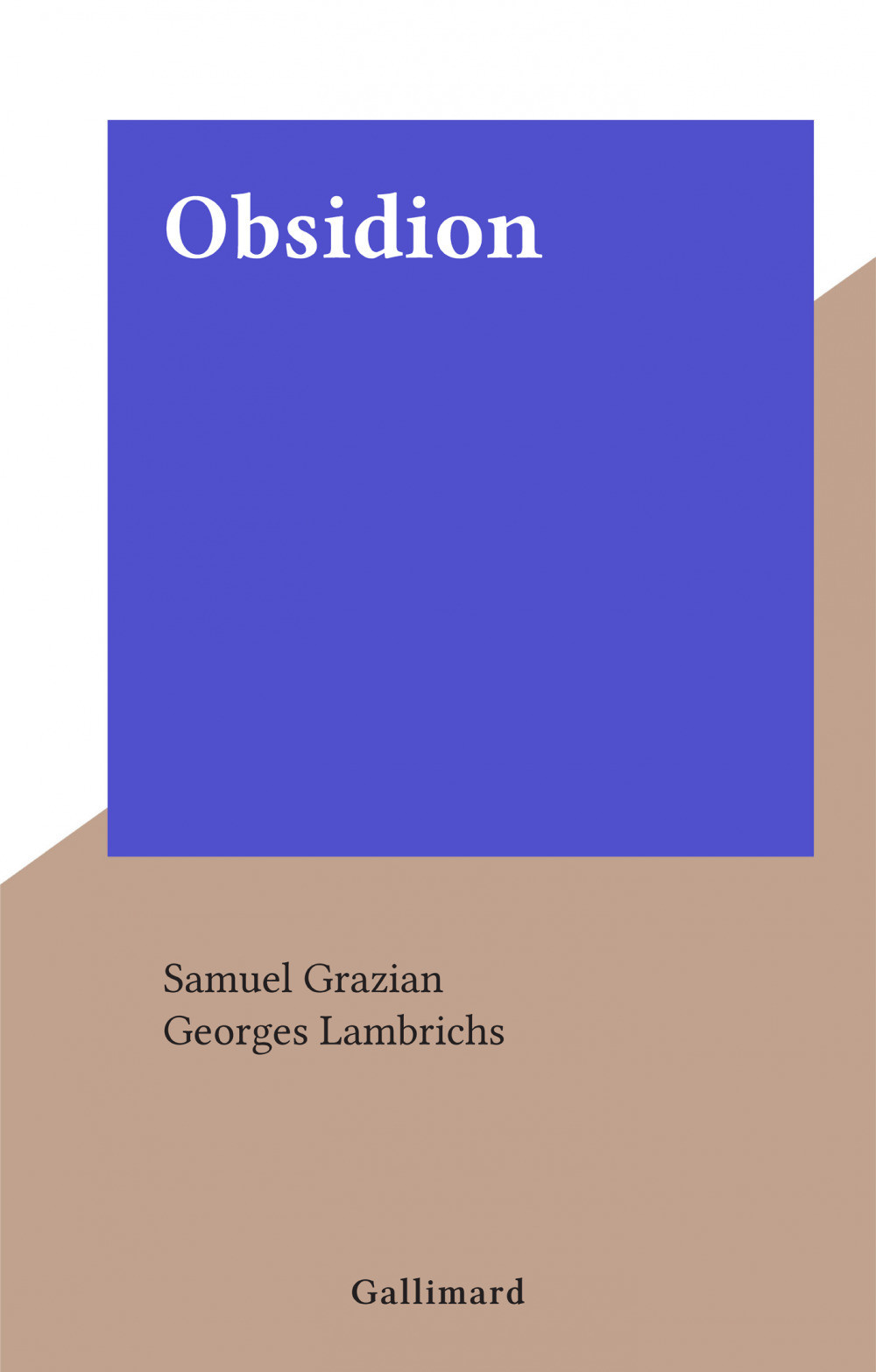 ebook cover of Obsidion, by Samuel Grazian