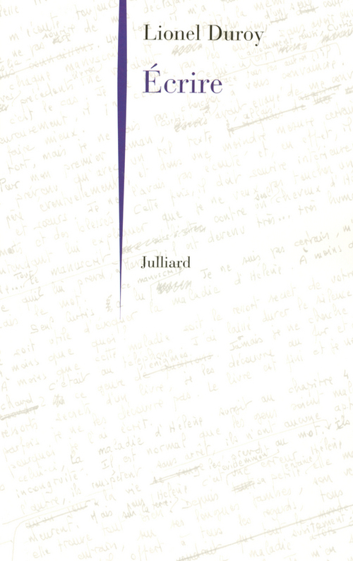 ebook cover of Ecrire, by Lionel Duroy
