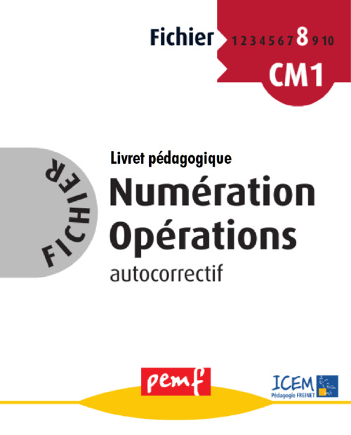 Couverture ebook de Fichier Numération Opérations 8 - pack enseignant (Livret Pédagogique + Fiches Elèves), de Collectif