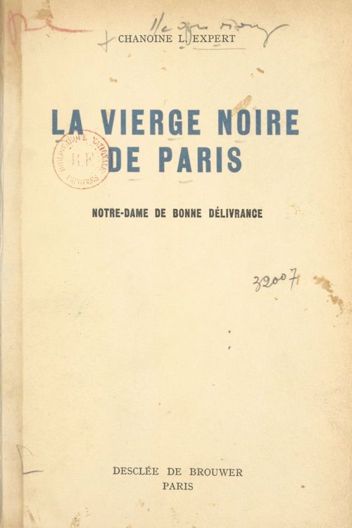 Couverture ebook de La Vierge noire de Paris, de L. Expert