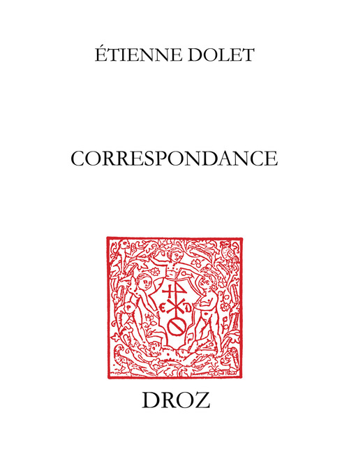 Couverture ebook de Correspondance, de Dolet  Tienne