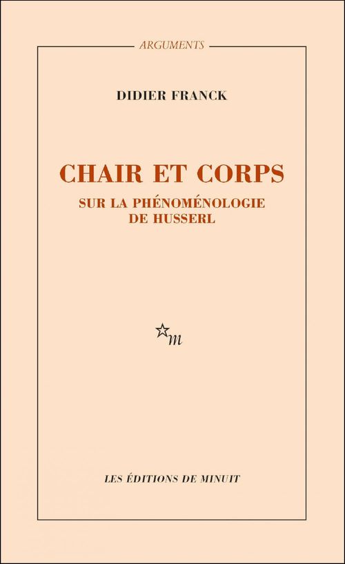 Couverture ebook de Chair et corps, de Didier Franck