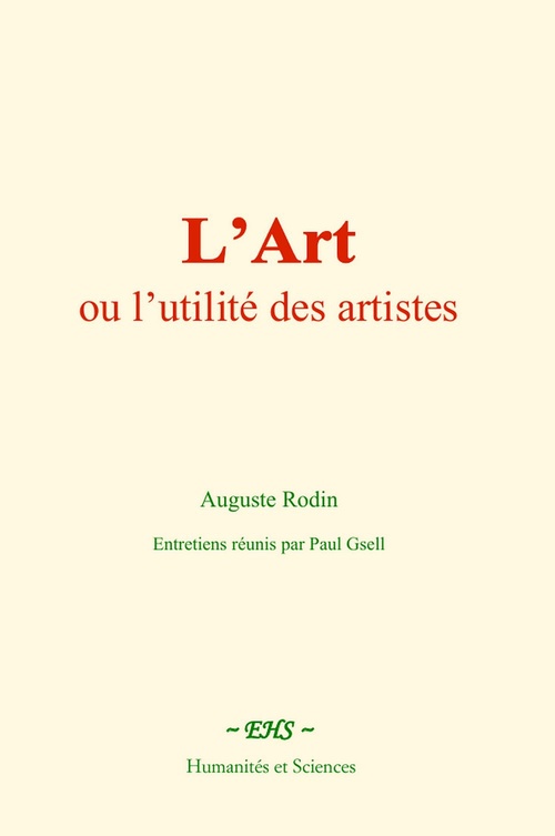 ebook cover of L'Art : ou l'utilité des artistes, by Auguste Rodin, Paul Gsell